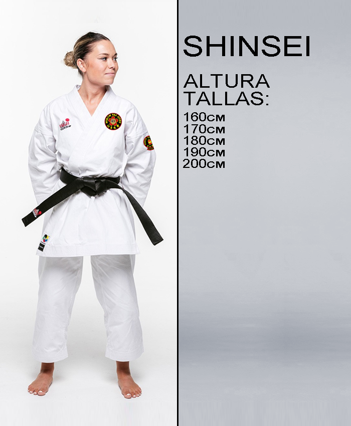 Kimono SHINSEI con tabla de tallas